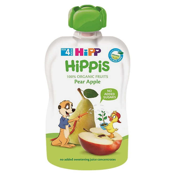 Trái Cây Nghiền Hữu Cơ HiPPiS Organic Lê, Táo - 8572 (100g)