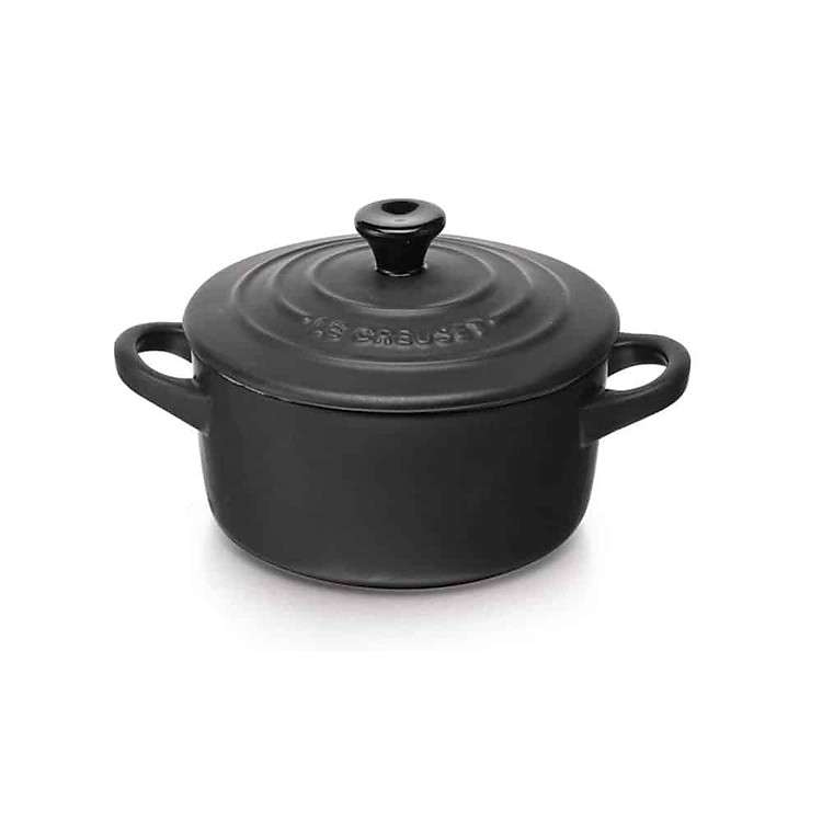 Nồi Gốm LeCreuset Mini Cocotte 10cm – 0,2L Black hàng chính hãng