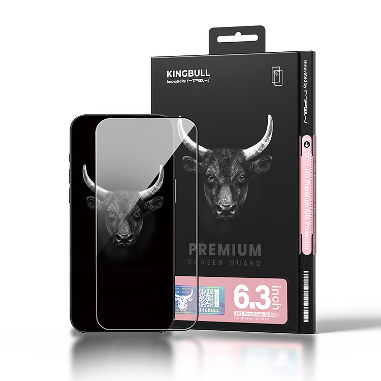 Miếng Dán Cường Lực Mipow Kingbull Premium iPhone 16 / iPhone 16 Plus/ iPhone 16 Pro/ iPhone 16 ProMax Chính hãng Mipow_ Hàng chính hãng
