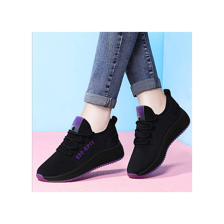 Giầy thể thao nữ, giày sneaker nữ buộc dây V202
