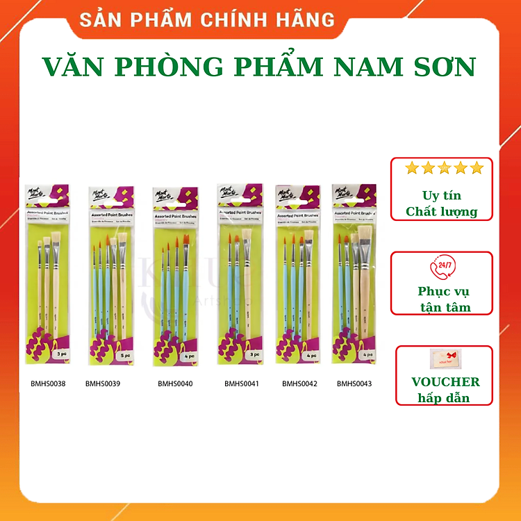 Bộ cọ vẽ học sinh Mont Marte BMHS0038