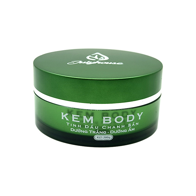 Kem body tinh dầu Chanh Sần 200g JULYHOUSE công dụng dưỡng trắng và dưỡng ẩm da cơ thể hiệu quả, không bết dính đem lại làn da sáng mịn mềm mại hàng công ty chính hãng xuất xứ Việt Nam