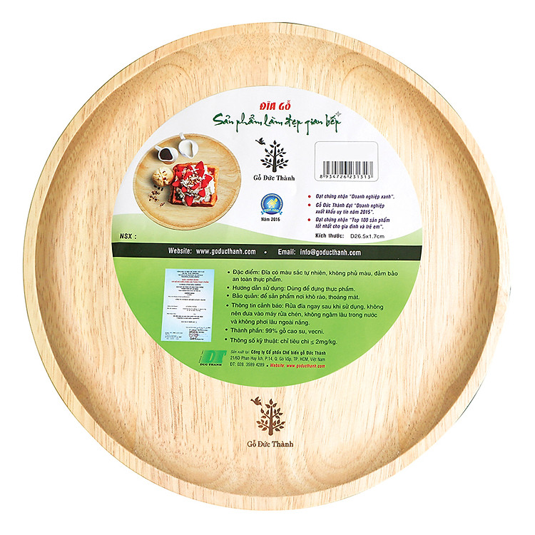 Đĩa Gỗ Đức Thành D265