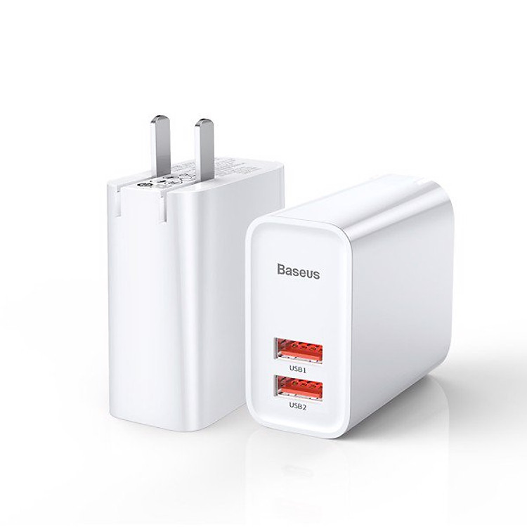 Bộ sạc nhanh đa năng Baseus Speed Dual Quick charger 30W (2 Port, Dual USB QC3.0 / USB QC3.0 + Type C PD) - Hàng chính hãng