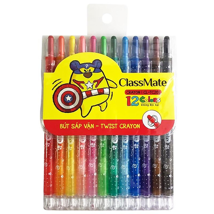 Bút Sáp Vặn Dài Classmate TC201 (12 màu) - Ảnh 4