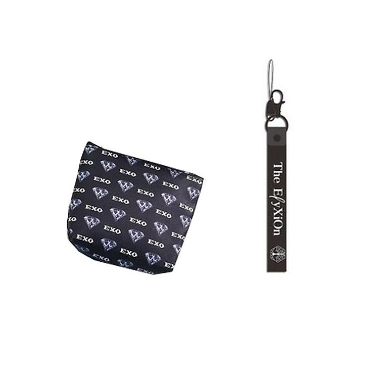Combo 2 món EXO gồm ví khóa kéo nametag