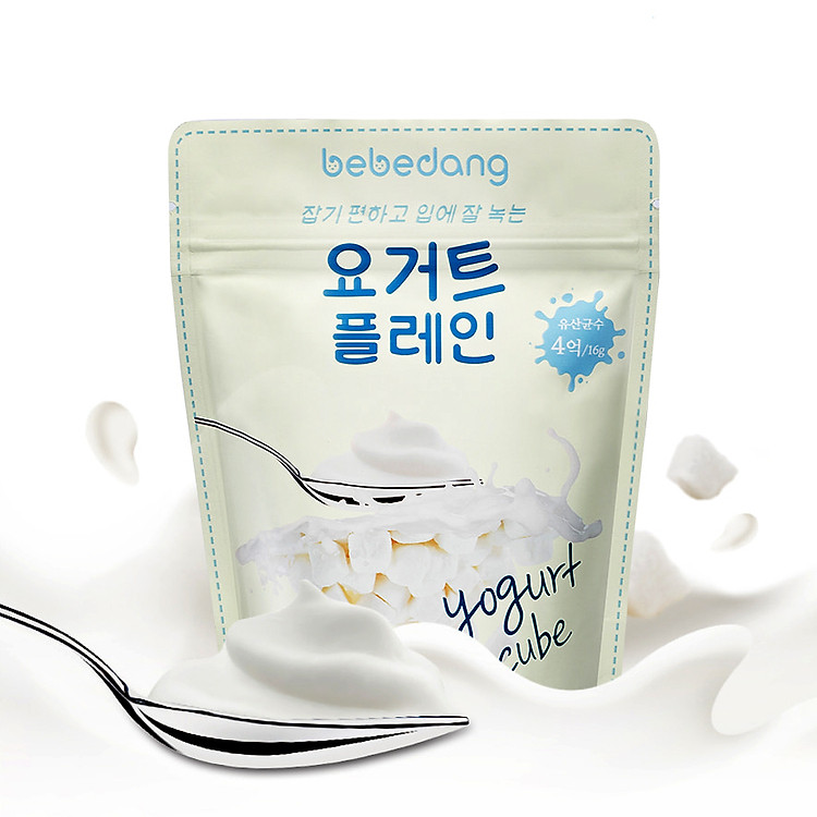 Sữa chua hoa quả sấy lạnh Bebedang - Vị sữa chua nguyên chất (16g)