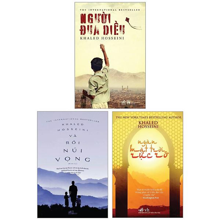 Combo Sách Khaled Hosseini: Và Rồi Núi Vọng + Người Đua Diều + Ngàn Mặt Trời Rực Rỡ (Bộ 3 Cuốn)