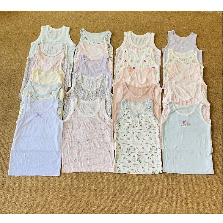 Áo thun 3 lỗ xuất Nhật cho bé gái (giao màu ngẫu nhiên)