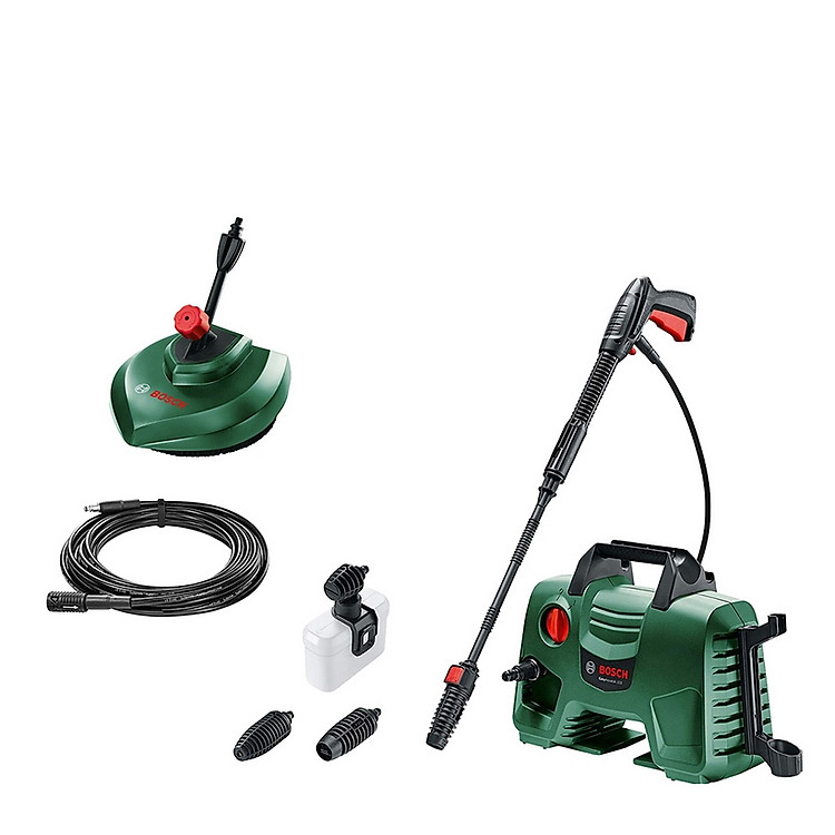 Combo máy phun xịt rửa Bosch Easy Aquatak 110 + Ống nước nối dài + Phụ kiện chà rửa sân