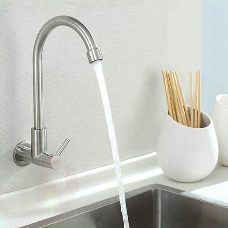 Vòi rửa chén - bát lạnh gắn tường Inox 304 Yamato CLI02