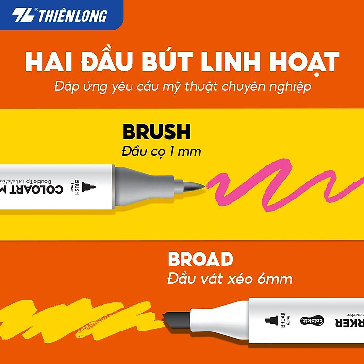 Bút Dạ Màu Thiên Long Colokit ART MARKER AM-C005-KM (36 màu) - Ảnh 3