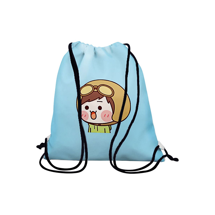 Túi Rút Unisex In Hình Cậu Bé Đội Nón Bảo Hiểm - BDCP304