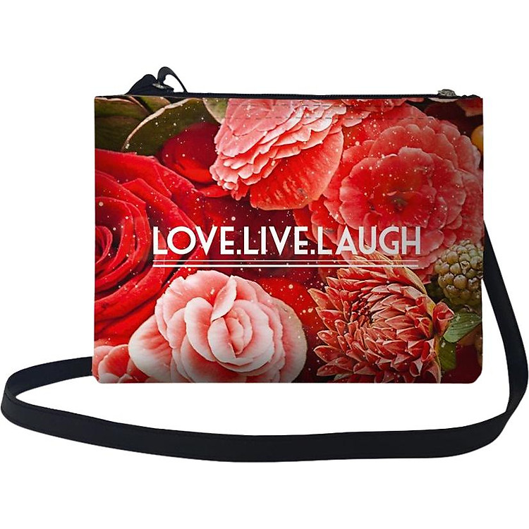 Túi Đeo Chéo Nữ In Hình Love Live Laugh TUHO005