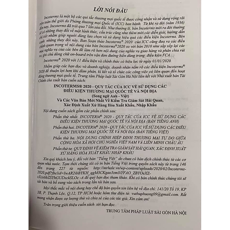 Incoterms 2020 - Quy tắc của ICC về sử dụng các điều kiện thương mại quốc tế và nội địa (Song ngữ Anh - Việt) - Ảnh 2