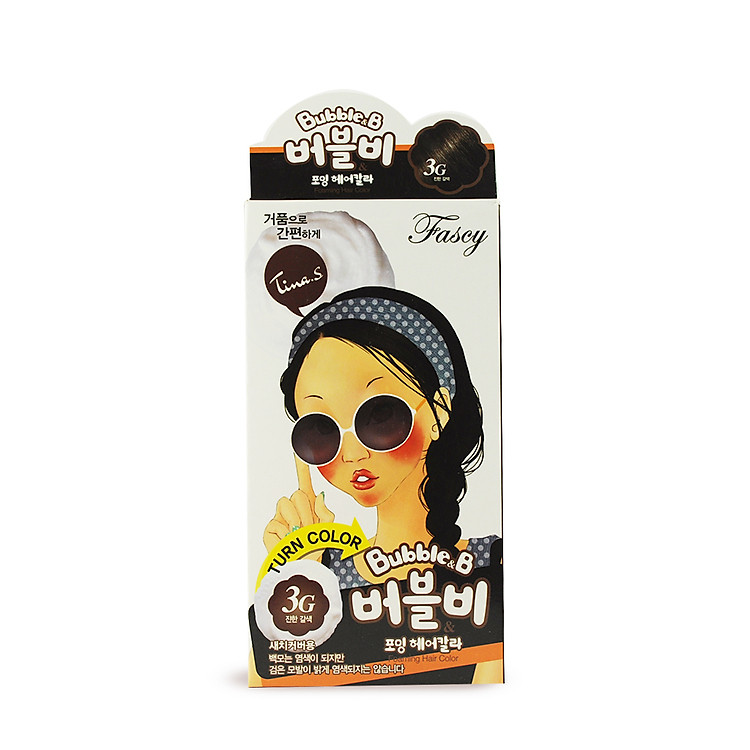 Thuốc nhuộm tóc Fascy SUNGLASS Tina Bubble - Nâu trầm (3G)