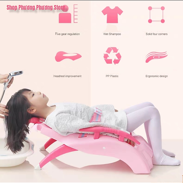 Ghế Gội Đầu Sông Long Cỡ Lớn Hồng Chính hãng Giá rẻ - Hình ảnh 4