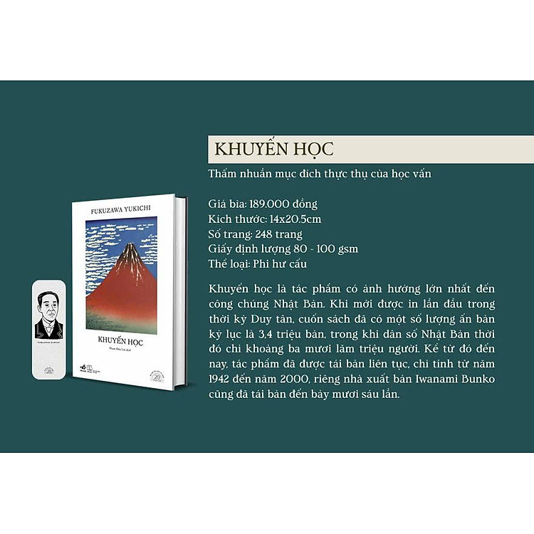 (Ấn bản đặc biệt kỷ niệm 20 năm Nhã Nam) KHUYẾN HỌC - Fukuzawa Yukichi - Nhã Nam - NXB Thế Giới