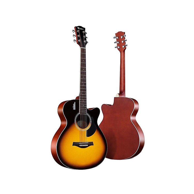 Đàn Guitar Acoustic Rosen G11 Sunbust - Màu Vàng Viền Đen, Size 40 , Âm Thanh Tốt