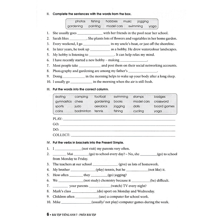 Bài Tập Tiếng Anh 7 - Có Đáp Án - Ảnh 5