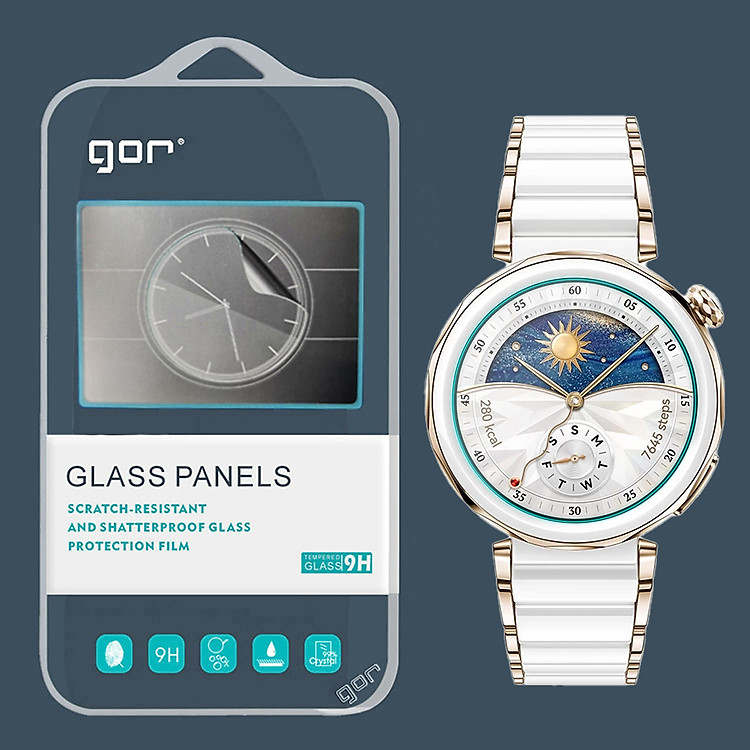 Bộ 3 Miếng Dán cường lực GOR cho Smartwatch Huawei Watch GT5/ GT5 Pro - Hàng Chính Hãng