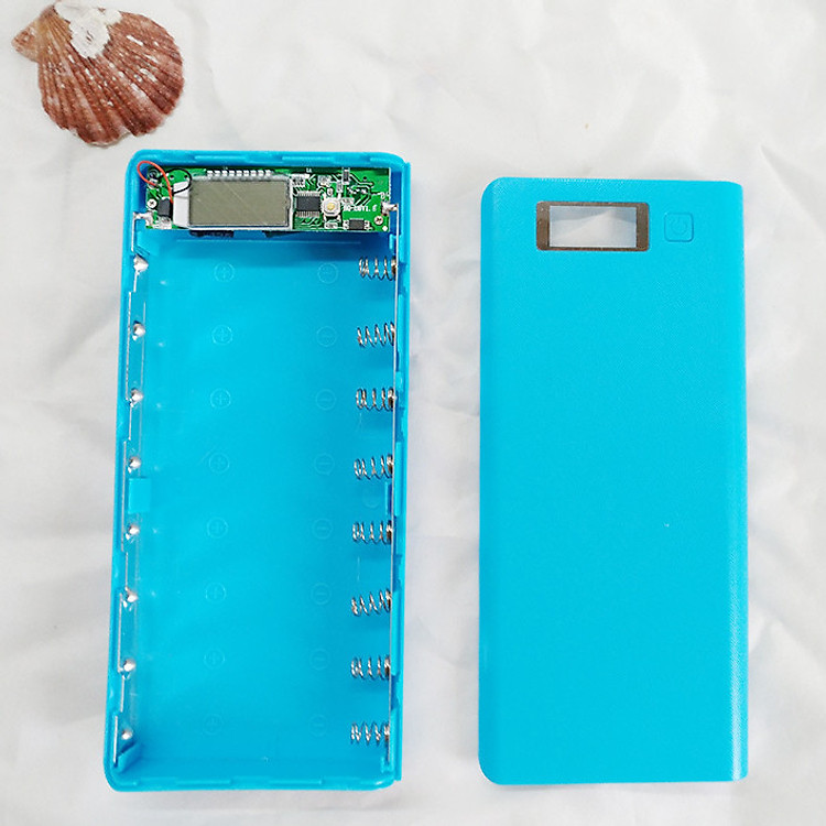 Khung 8 khe pin sạc 18650 hiện thị LCD (chưa pin)