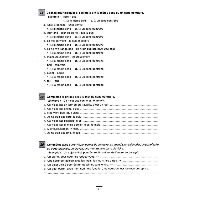 450 Nouveaux Exercices - Vocabulaire Niveau débutant - Ảnh 3