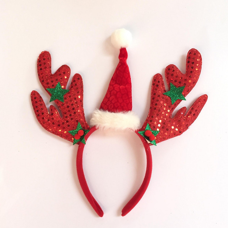 Bờm sừng tuần lộc có mũ chơi Noel