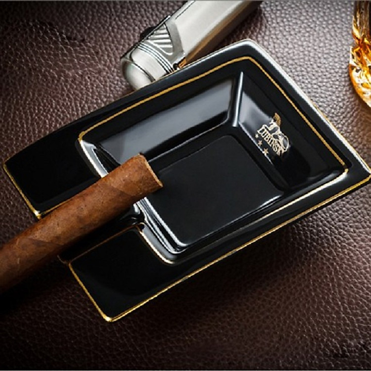 Gạt tàn xì gà gốm sứ Lubinski 1 điếu kiểu sang trọng