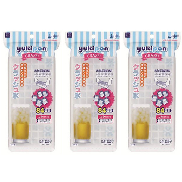 Combo khay đá 84 viên mini kèm nắp đậy nội địa Nhật Bản