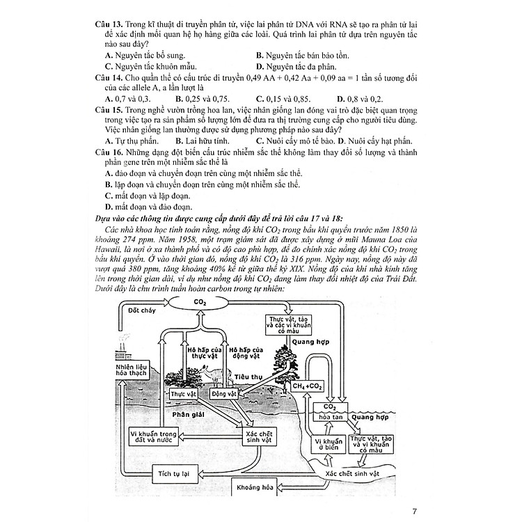 Bộ Đề Sinh Học - Đầy Đủ Các Dạng Trắc Nghiệm Theo Cấu Trúc Đề Thi Năm 2025 - Ảnh 6