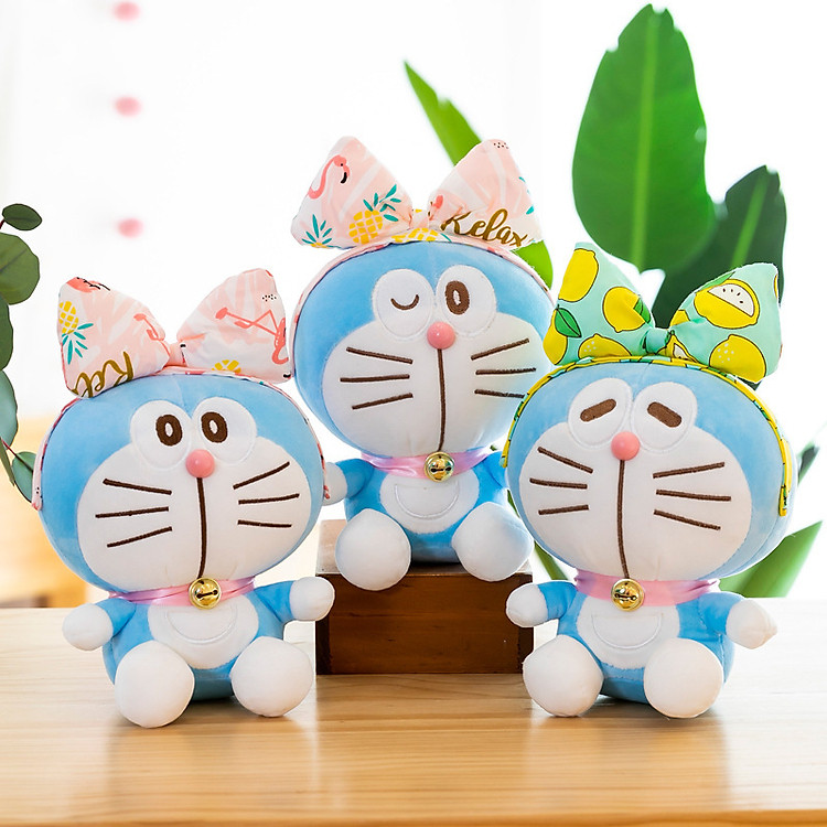 Mua tại Lazada: Mua Gấu bông Doremon nơ dễ thương 25cm Chính hãng Ưu đãi