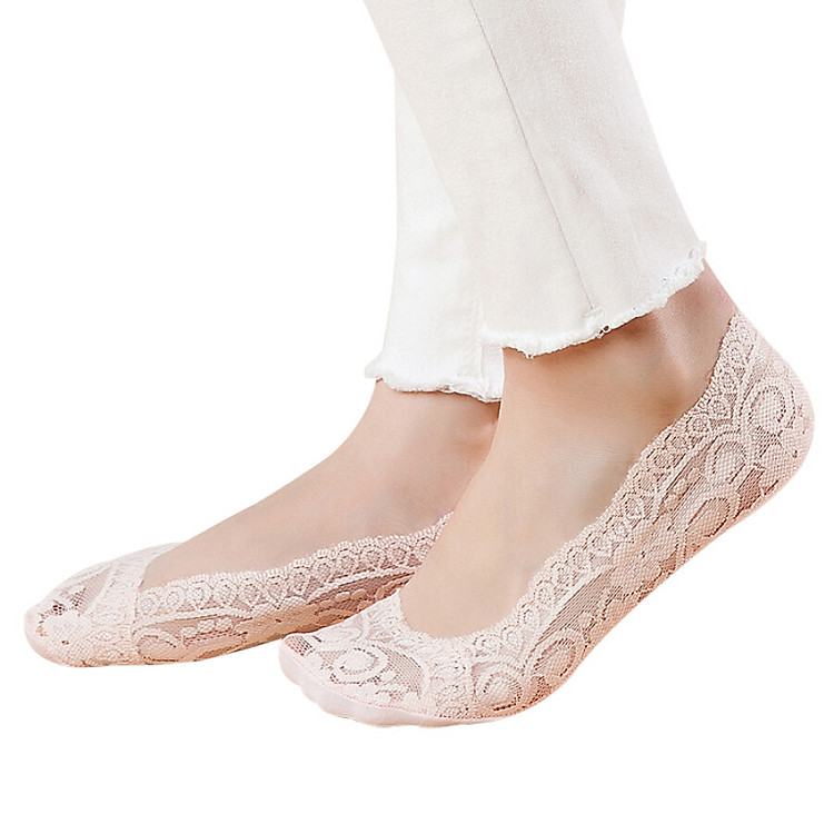 Set 5 Vớ Hài Nữ Tàng Hình Ren Cotton Hút Ẩm Thoáng Khí Antartic (Nanjiren) - Nhiều Màu