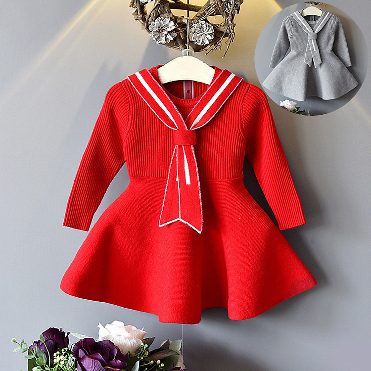 Váy mùa đông 2019 cho bé gái có nơ