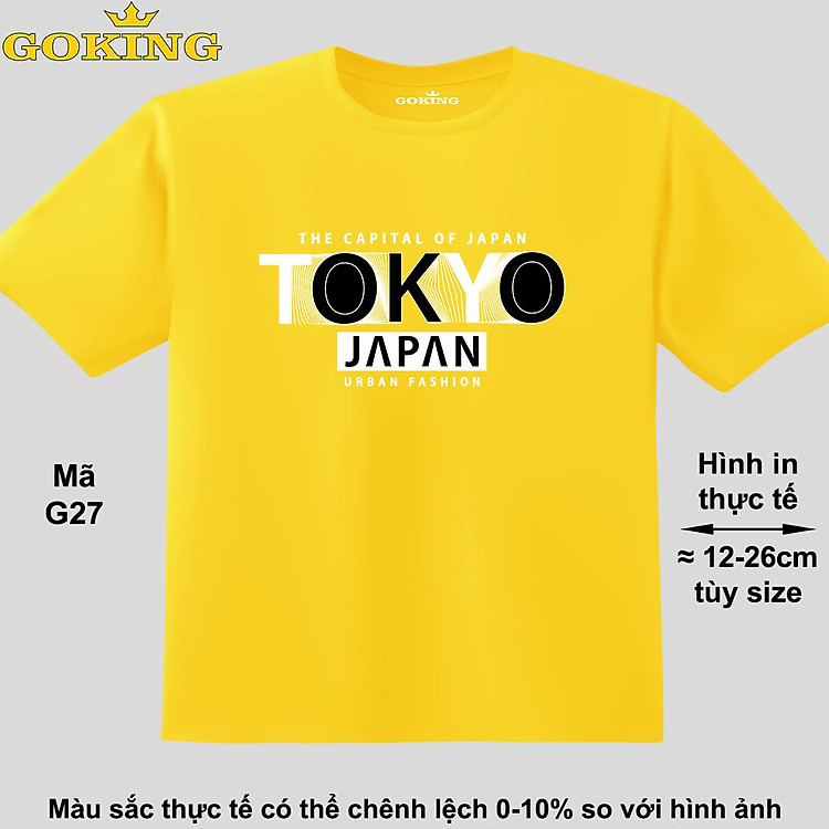 TOKYO JAPAN, mã G27. Áo thun hàng hiệu GOKING cao cấp cho cả gia đình, công nghệ in Nhật Bản sắc nét 4K. Form unisex cho nam nữ, trẻ em, bé trai gái.