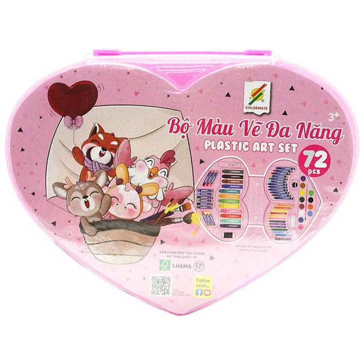 Hộp Màu Vẽ Đa Năng Colormate CM-72PLS (72 chi tiết)