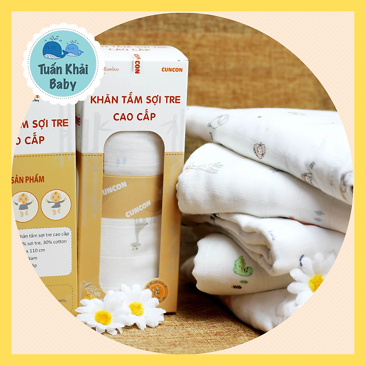 Mua Khăn tắm sợi tre cao cấp CUNCON Chính hãng Ưu đãi - Hình ảnh 3