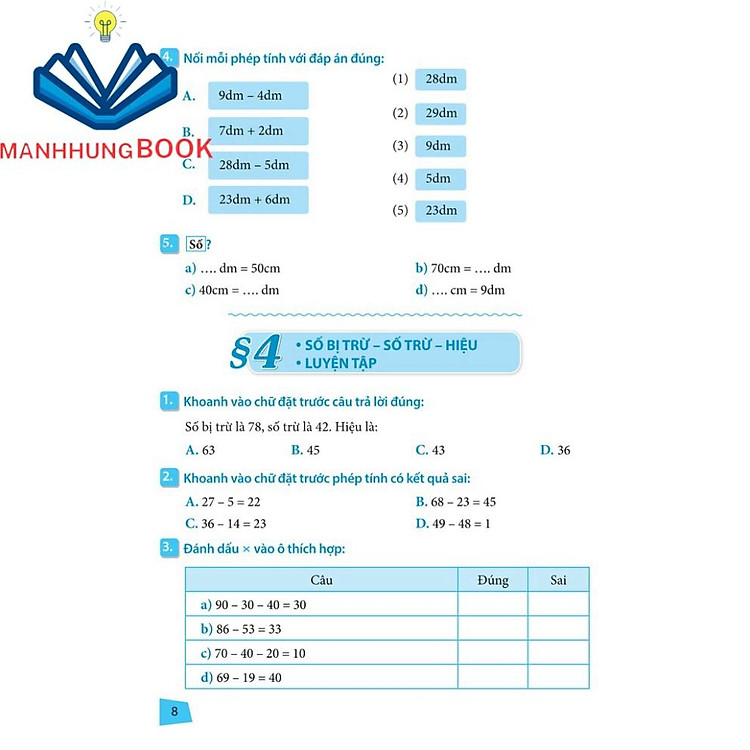 Bài Tập Trắc Nghiệm Và Đề Tự Kiểm Tra Toán Lớp 2 - Ảnh 3