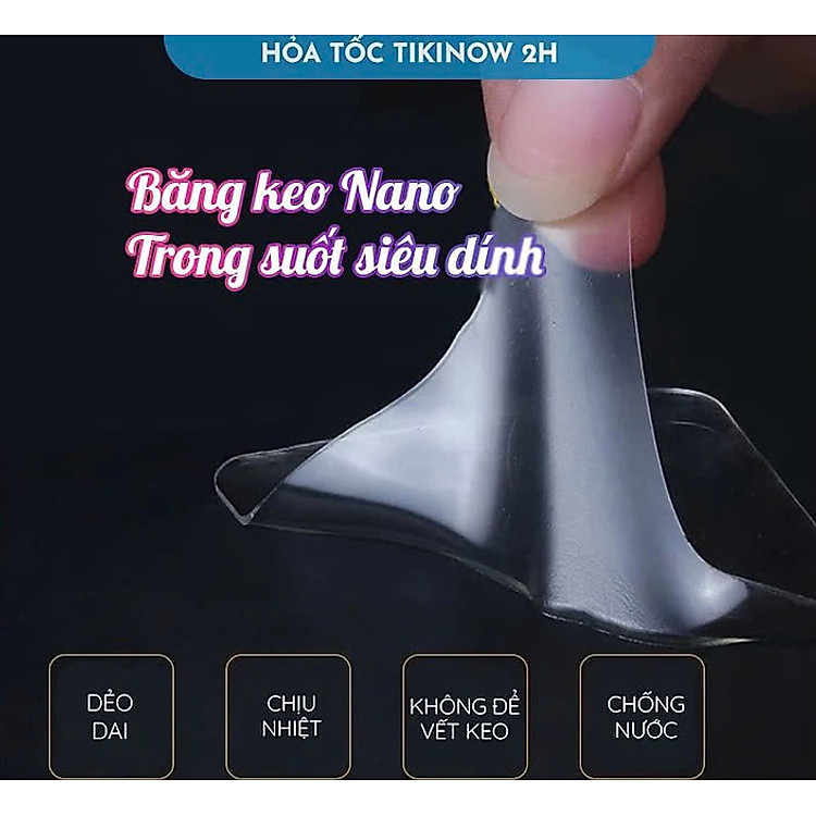 Băng Keo 2 Mặt Nano Đỏ Cường Lực (20mm x 3 mét) - Ảnh 3