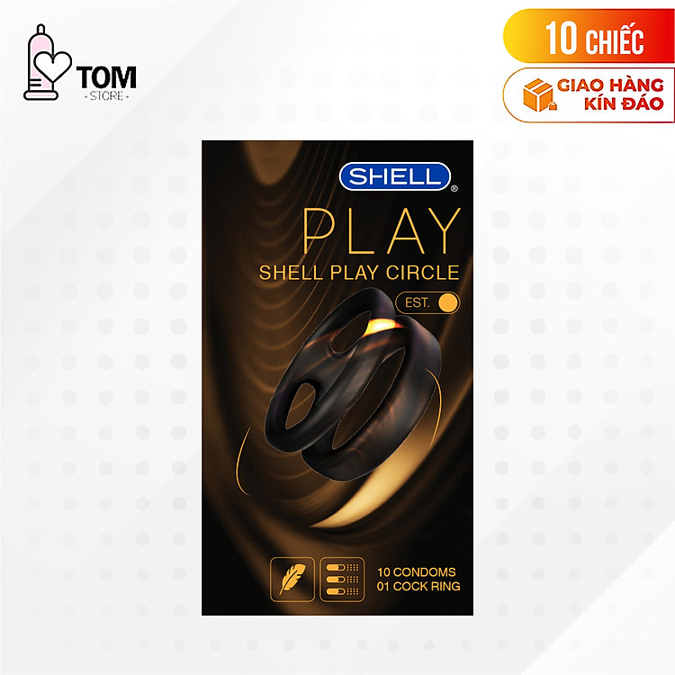 Bao cao su Shell Play Circle 6 tính năng - Hộp 10 cái + 1 Play Box Circle