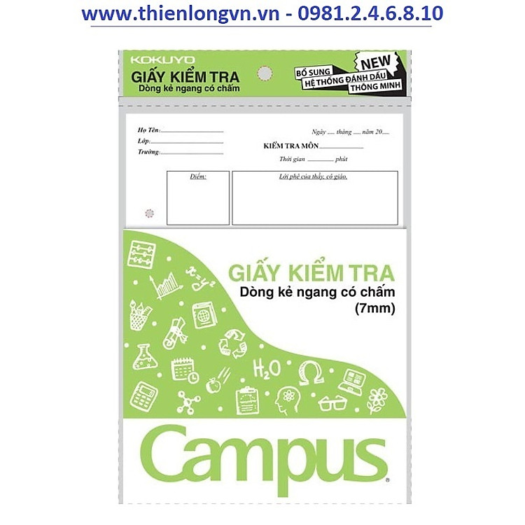 Giấy Kiểm Tra B5 Kẻ Ngang (25 tờ)