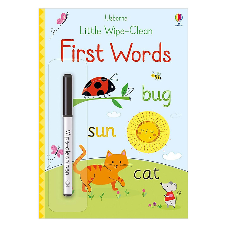 Sách Usborne Little Wipe-Clean: First Words