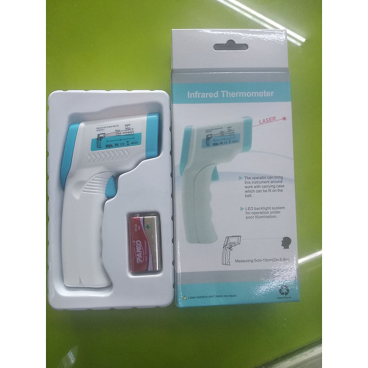 Nhiệt kế điện tử đo nhiệt độ từ xa, đo thân nhiệt, đo môi trường,.. (Màu ngẫu nhiên)