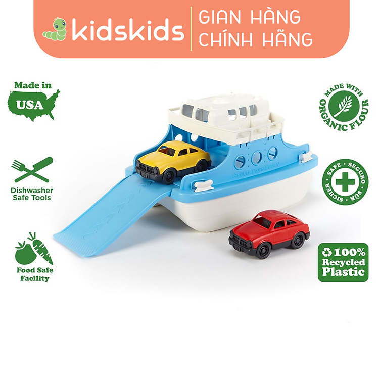 Bộ Đồ Chơi Phà Chở Xe Ô Tô Green Toys Chính hãng Ưu đãi