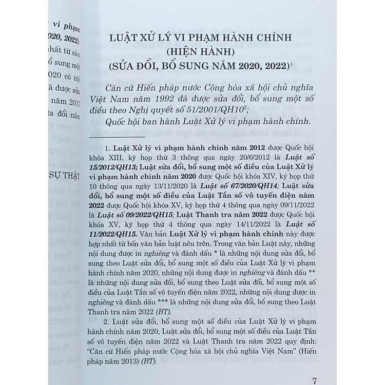 Luật Xử Lý Vi Phạm Hành Chính (Sửa Đổi, Bổ Sung Năm 2020) - Ảnh 4