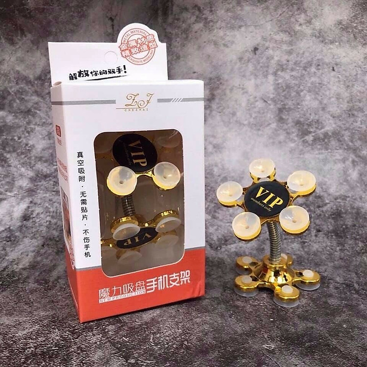 Kẹp điện thoại hình hoa có hít chân không