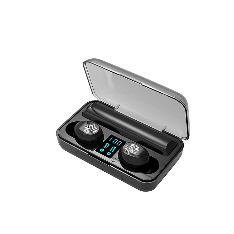 Tai Nghe Bluetooth TWS F95 Tai Nghe Nhét Tai Nút Bấm Cảm Ứng Hiển thị pin LED + ghép nối bật nguồn tự động + Hiệu ứng âm thanh +Túi Đựng Cao Cấp- Hàng Chính Hãng