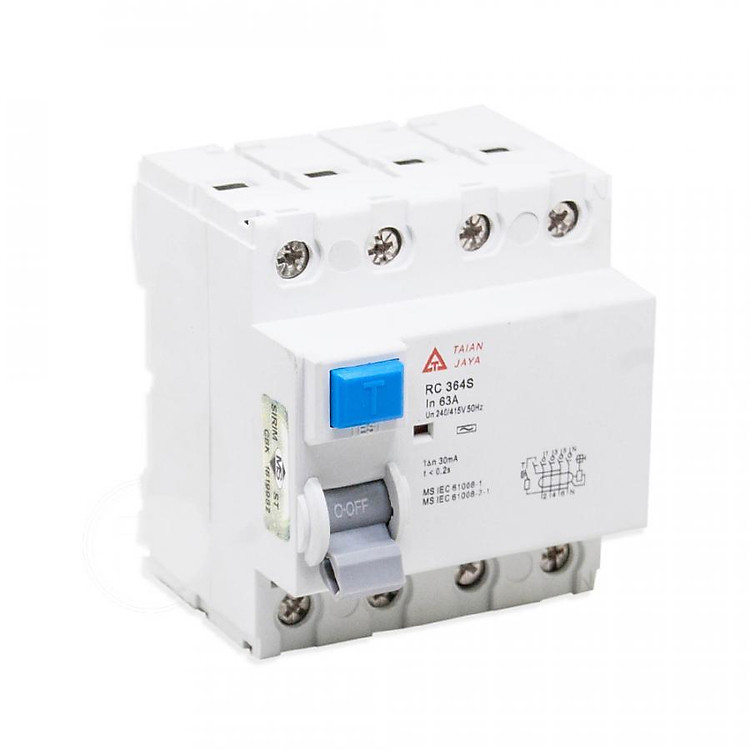 Cầu dao chống giật RCCB Taian-Jaya 4P 63A