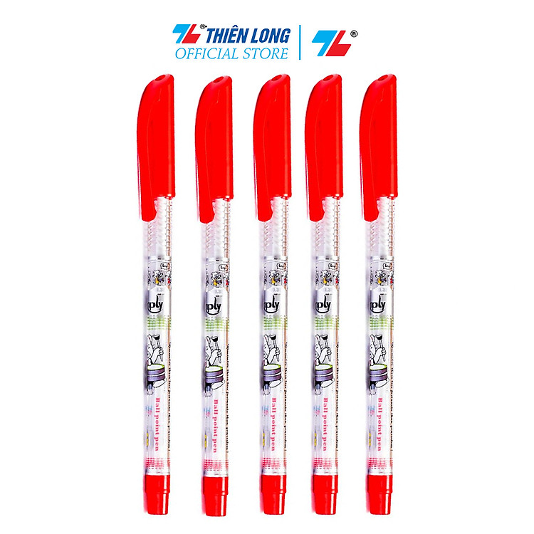 Bút bi Thiên Long TL-062 – Đỏ (Combo 5)