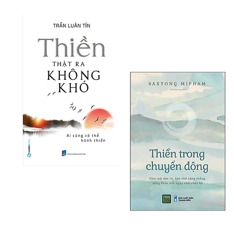 Combo 2 cuốn sách về Thiền : Thiền Trong Chuyển Động + Thiền Định Thật Ra Không Khó